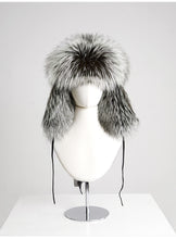 Load image into Gallery viewer, Silver Fox Hat Mink fur hat
