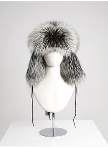 Silver Fox Hat Mink fur hat