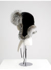 2024 new high-end Lei Feng hat imported fox silver fox mink fur whole mink fur hat female autumn and winter windproof warm ear protection