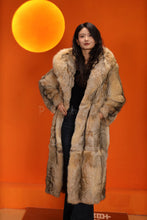 Load image into Gallery viewer, Full length natural coyote fur hooded coat
