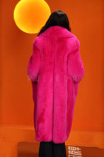 Load image into Gallery viewer, Full length natural Saga fox fur coat with shawl collar
