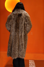 Load image into Gallery viewer, Full length natural Saga fox fur coat with shawl collar
