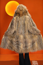 Load image into Gallery viewer, Full length natural coyote fur hooded coat
