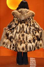 Load image into Gallery viewer, Penny lane in women&#39;s full length natural fitch fur coat with fox shawl collar
