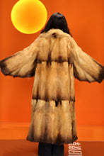 Load image into Gallery viewer, Full length natural golden marten coat with shawl collar
