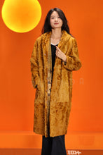 Load image into Gallery viewer, Full length natural karakul xiangao fur hooded coat
