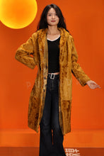 Load image into Gallery viewer, Full length natural karakul xiangao fur hooded coat
