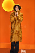 Load image into Gallery viewer, Full length natural karakul xiangao fur hooded coat
