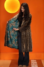 Load image into Gallery viewer, Full length natural cat fur coat with shawl collar
