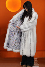 Load image into Gallery viewer, Full length Saga arctic marble fox fur coat with shawl collar
