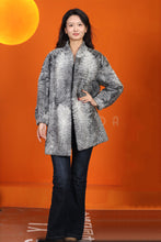 Load image into Gallery viewer, Natural karakul fur coat &amp; jacket with stand collar
