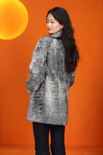 Load image into Gallery viewer, Natural karakul fur coat &amp; jacket with stand collar
