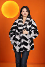 Load image into Gallery viewer, Natural rex rabbit fur coat &amp; jacket with shawl collar
