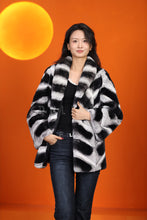 Load image into Gallery viewer, Natural rex rabbit fur coat &amp; jacket with shawl collar
