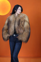 Load image into Gallery viewer, Natural arctic raccoon fur coat &amp; jacket
