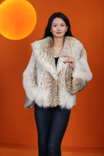 Load image into Gallery viewer, Natural lynx fur coat &amp; jacket with shawl collar
