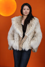 Load image into Gallery viewer, Natural lynx fur coat &amp; jacket with shawl collar
