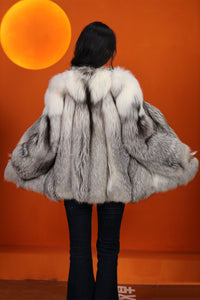 Natural Saga platinum gold fox fur coat & jacket