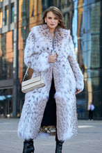 Load image into Gallery viewer, Classic Bobcat Fur Coat (Natural) Collared
