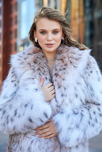 Load image into Gallery viewer, Classic Bobcat Fur Coat (Natural) Collared
