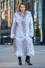 Load image into Gallery viewer, Classic Bobcat Fur Coat (Natural) Collared
