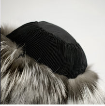 Load image into Gallery viewer, Silver Fox Hat Mink fur hat
