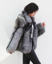 Load image into Gallery viewer, Silver Fox Fur Jacket
