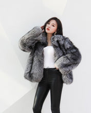 Load image into Gallery viewer, Silver Fox Fur Jacket
