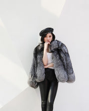 Load image into Gallery viewer, Silver Fox Fur Jacket
