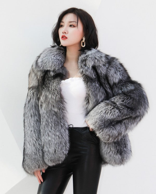 Silver Fox Fur Jacket