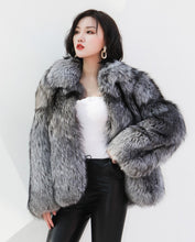 Load image into Gallery viewer, Silver Fox Fur Jacket
