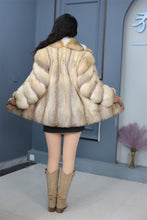 Load image into Gallery viewer, Natrual Saga kit fox fur coat &amp; jacket with shawl collar
