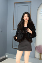 Load image into Gallery viewer, Natural karakul coat &amp; jacket with mink shawl collar
