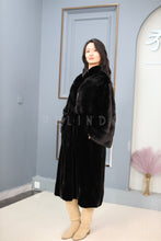 Load image into Gallery viewer, Full length natural Saga mink fur coat
