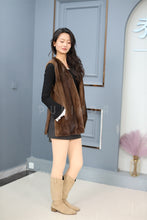 Load image into Gallery viewer, Women Genuine Mink Fur Vest
