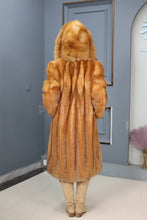 Load image into Gallery viewer, Full length Saga red fox fur hooded coat
