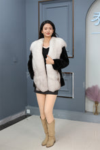 Load image into Gallery viewer, Natural Saga mink fur coat &amp; jacket with blue fox trim
