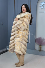 Load image into Gallery viewer, Full length kit fox fur hooded coat
