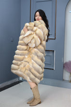 Load image into Gallery viewer, Full length kit fox fur coat with english collar
