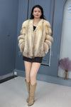 Natural kit fox fur coat & jacket