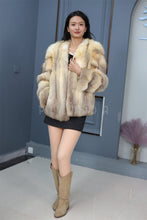 Load image into Gallery viewer, Natural kit fox fur coat &amp; jacket
