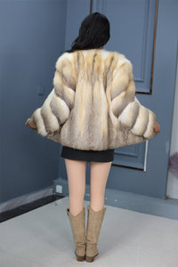 Natural kit fox fur coat & jacket