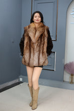 Load image into Gallery viewer, Natural Saga gold fox fur coat &amp; jacket with shawl collar
