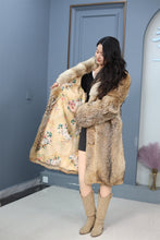 Load image into Gallery viewer, Full length coyote fur coat with shawl collar
