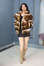 Load image into Gallery viewer, Natural rex rabbit fur coat &amp; jacket with shawl collar
