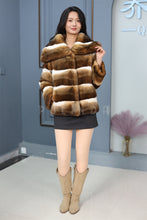 Load image into Gallery viewer, Natural rex rabbit fur coat &amp; jacket with shawl collar
