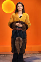 Load image into Gallery viewer, Full length natural beaver and lamb fur coat
