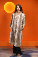 Load image into Gallery viewer, Full length women&#39;s natural lynx fur coat with shawl collar
