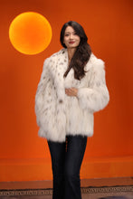 Load image into Gallery viewer, Natural lynx fur coat &amp; jacket with shawl collar
