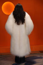 Load image into Gallery viewer, Full length Saga arctic fox fur coat with shawl collar
